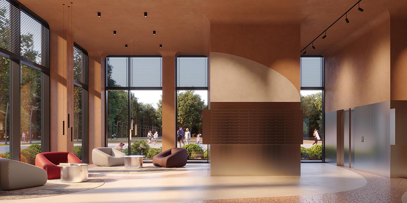 Лобби в комплексе бизнес-класса &laquo;Эмоушн&raquo;