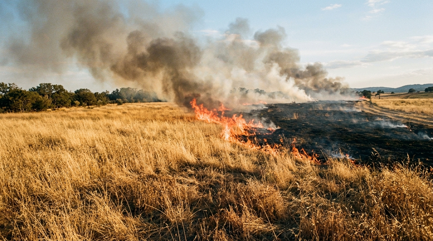 Оказывается, за выжигание сухой травы грозит уголовный срок