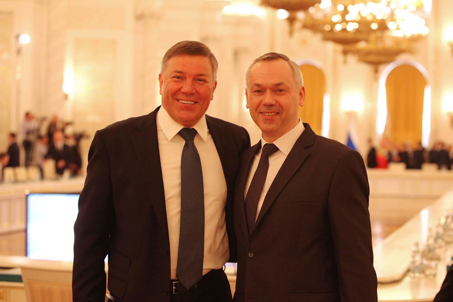 Два губернатора: Олег Кувшинников и Андрей Травников