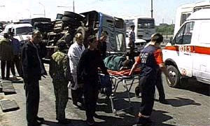 Под Москвой МАЗ протаранил пассажирский автобус, 1 человек погиб, 9 ранено