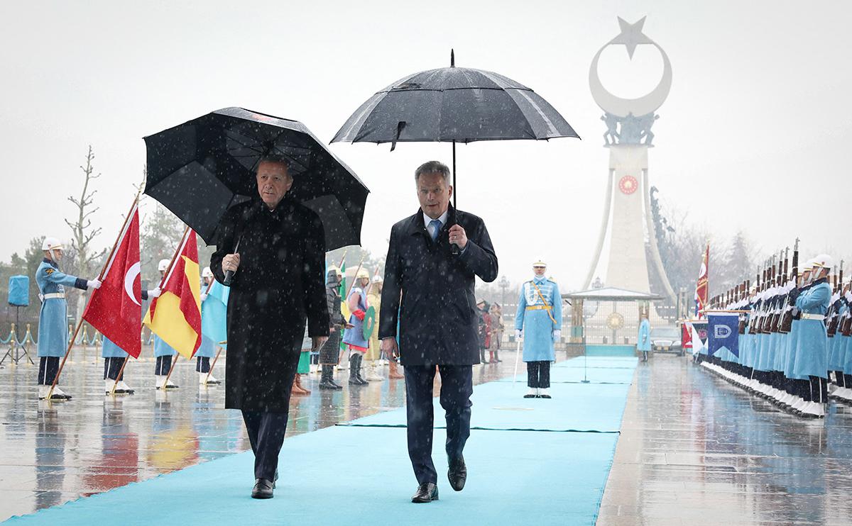Реджеп Тайип Эрдоган и Саули Ниинистё (слева направо)
