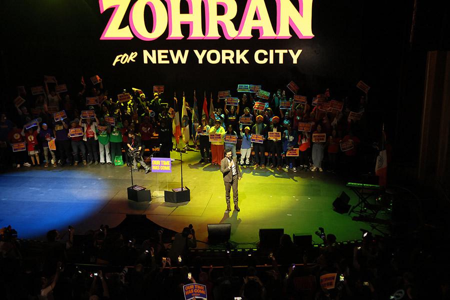 Зохран Мамдани во время предвыборной кампании, 2025 год