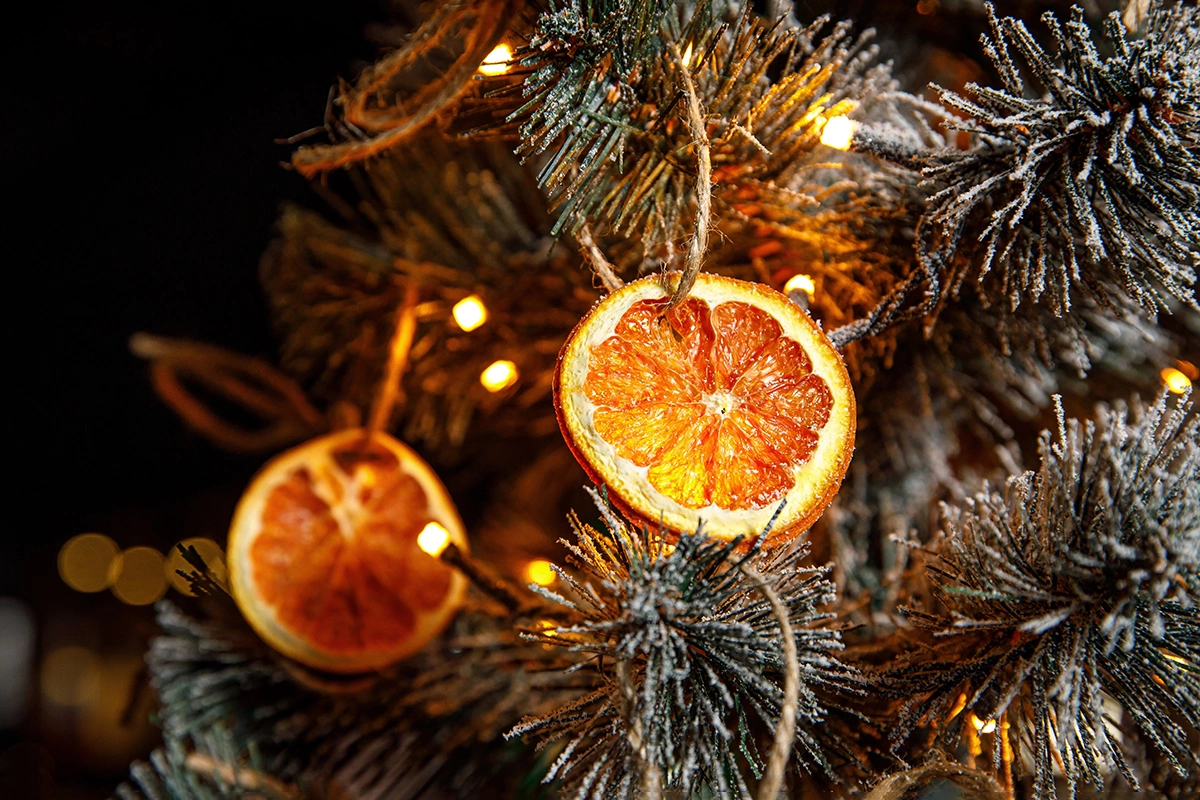 Сушеные апельсины на елку