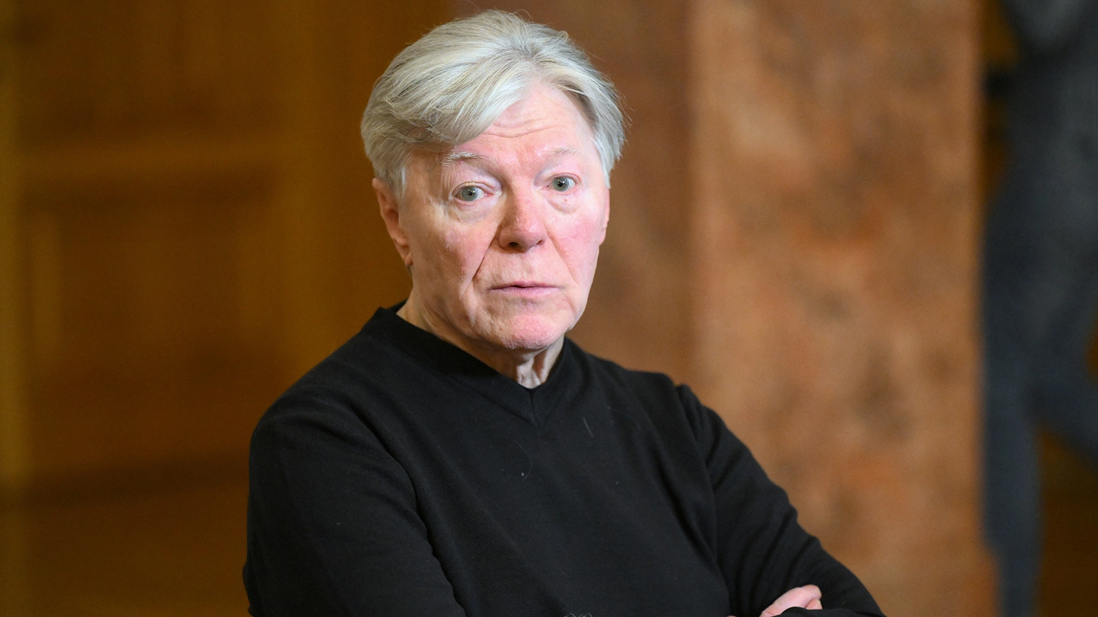 Александр Збруев на пресс-конференции в театре «Ленком Марка Захарова» в Москве, 25 марта 2026 года