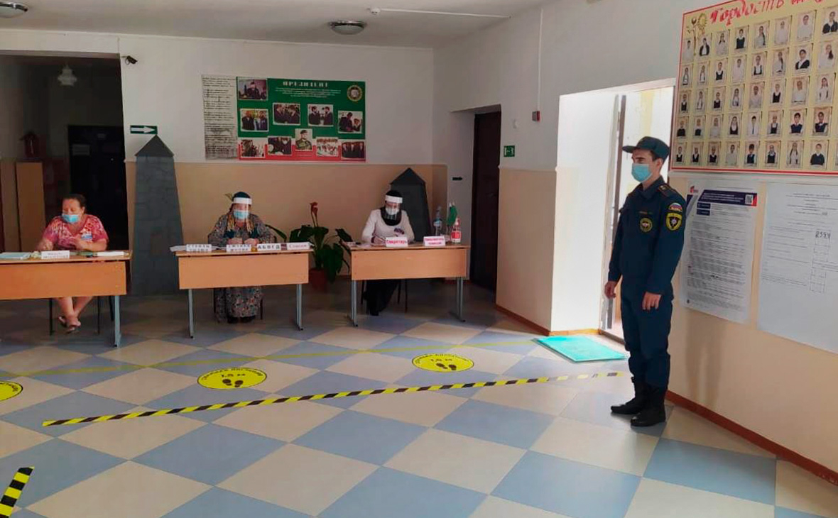 Избирательный участок в Чеченской Республике