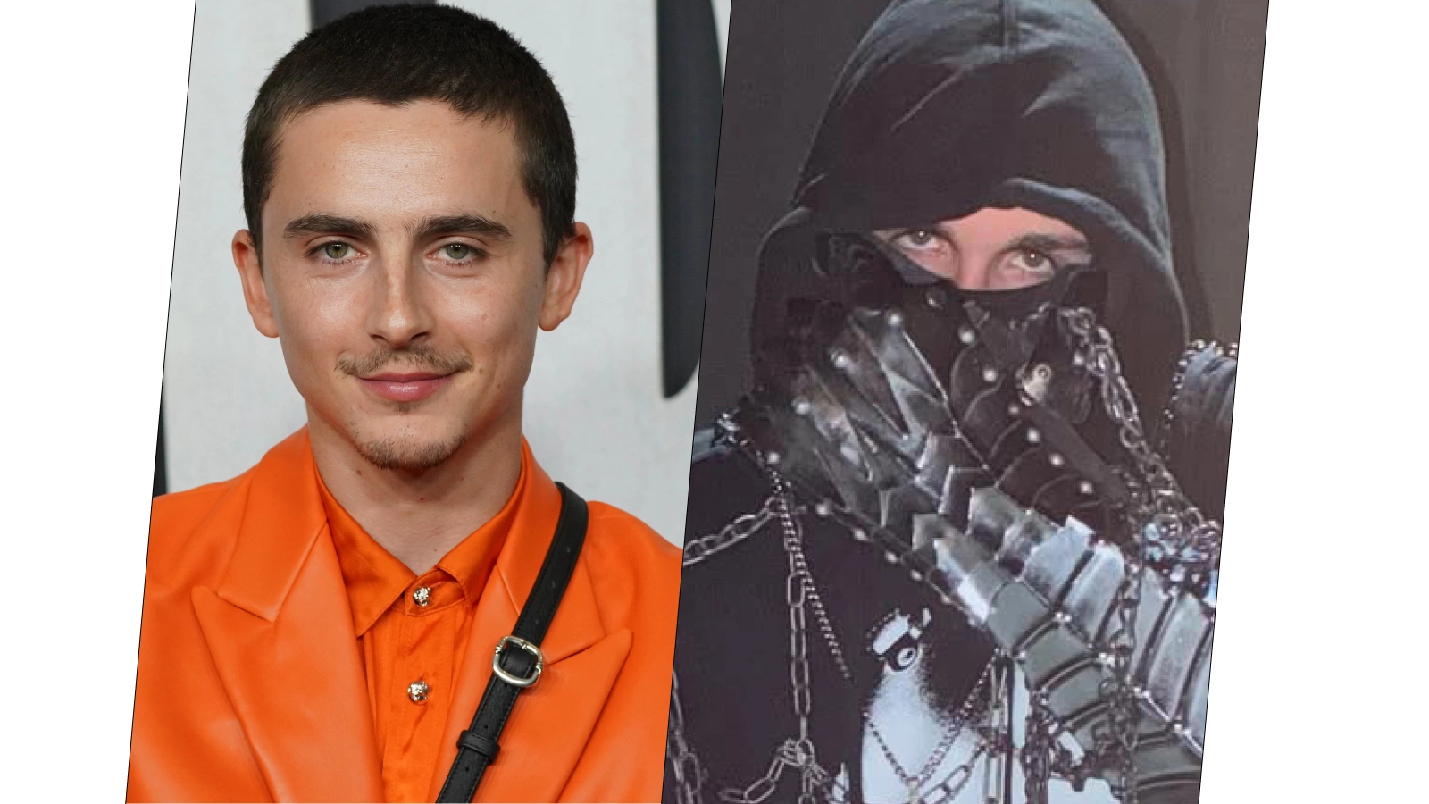 Популярный актер Тимоти Шаламе (слева) и таинственный рэпер EsDeeKid