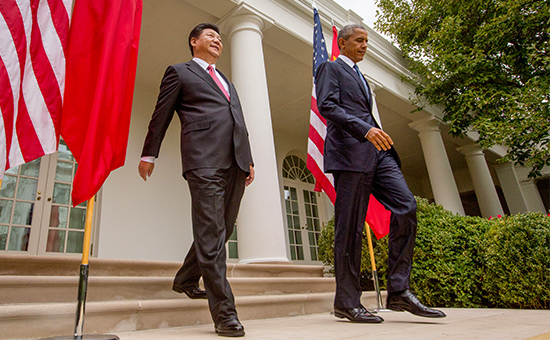 Президент США Барак Обама и&nbsp;глава КНР Си Цзиньпин
