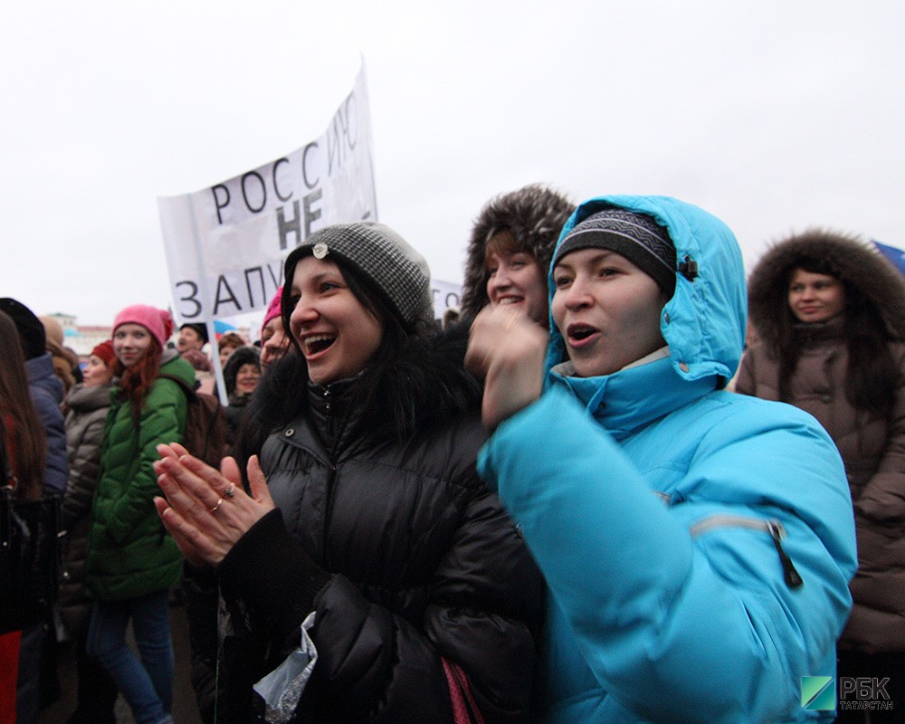 Митинг в поддержку присоединения Крыма.