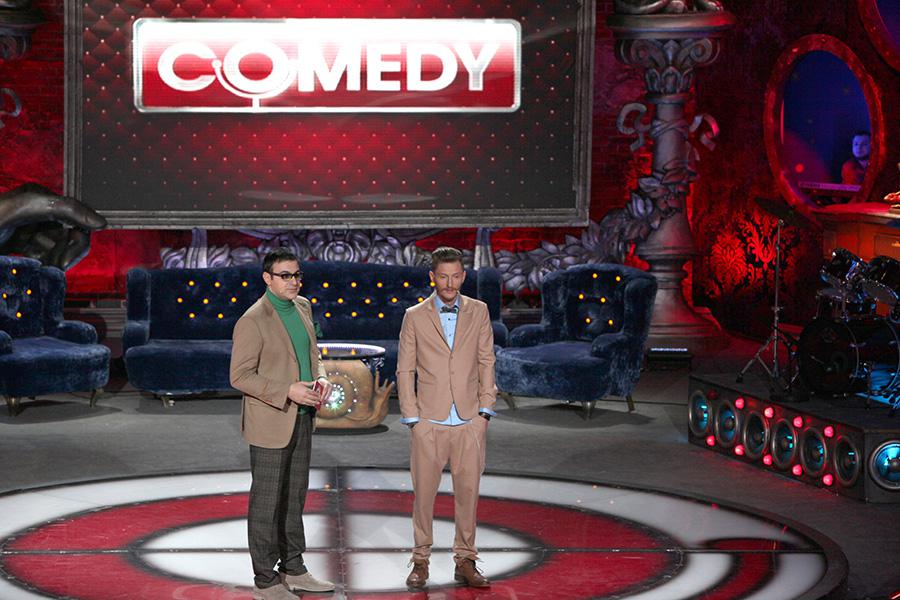 Гарик Мартиросян и Павел Воля на съемках программы &laquo;Comedy club&raquo;, 2012 год