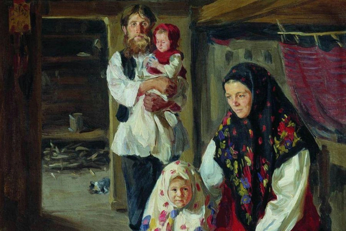 Картина «Семья лесника», Иван Куликов (1909)