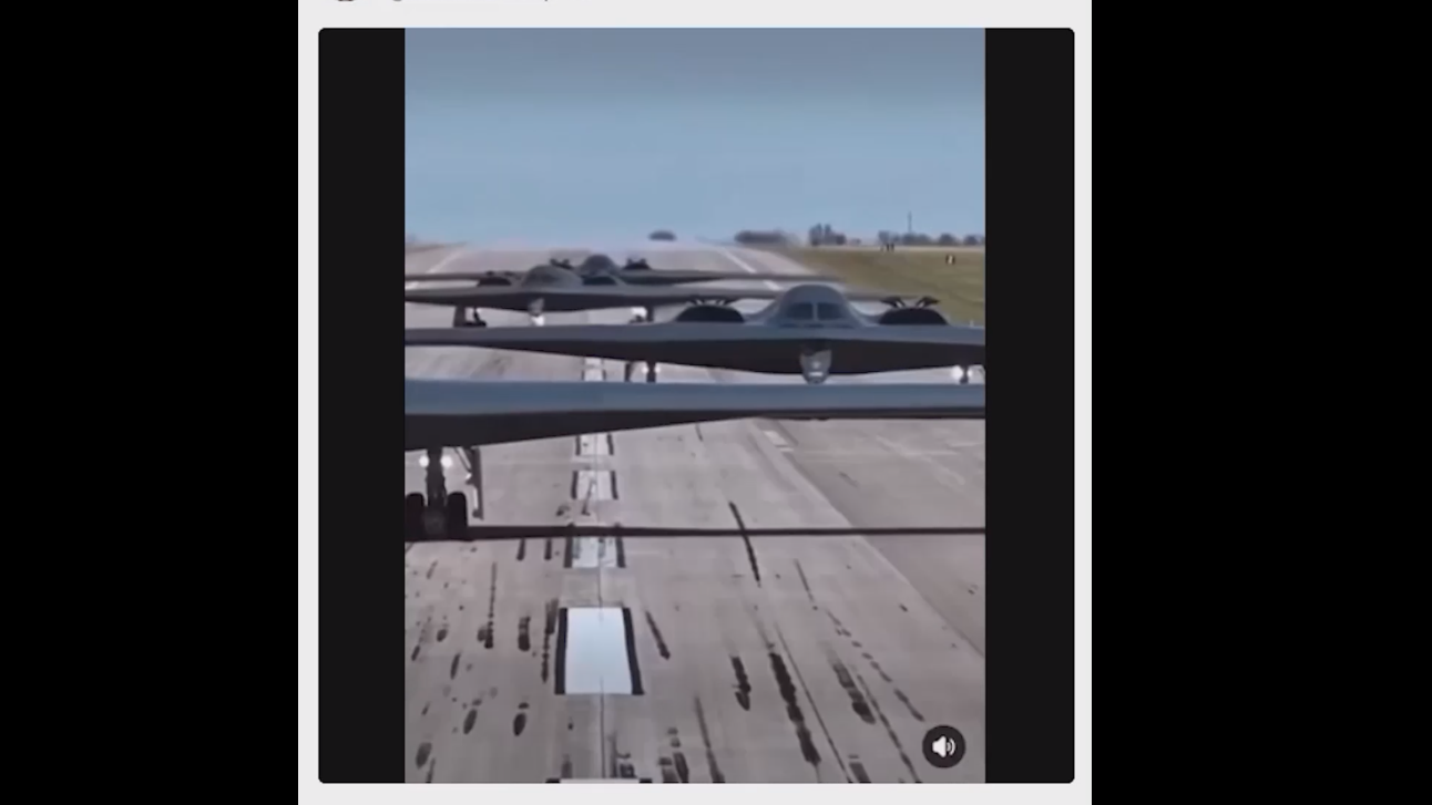 Трамп выложил видео полета бомбардировщиков B-2 под песню «Бомби Иран»