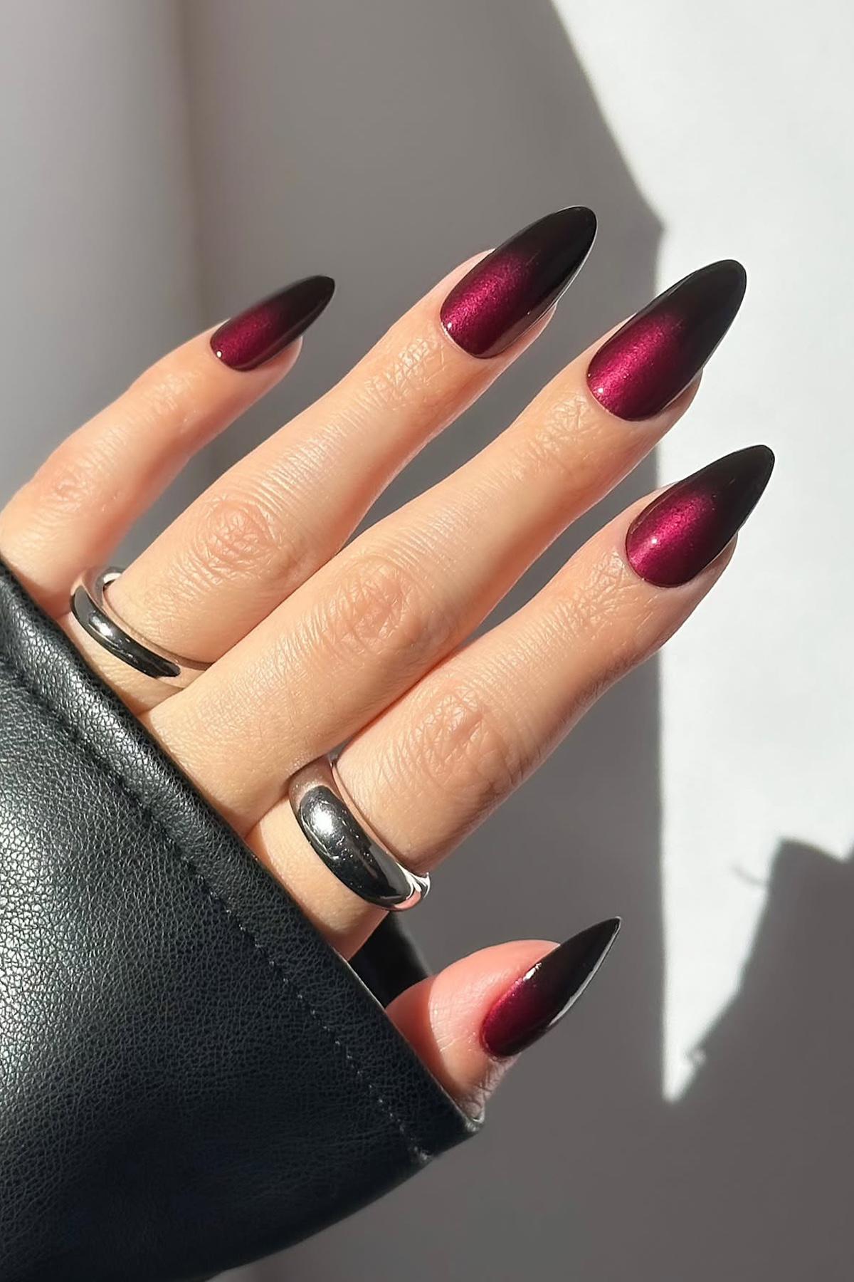 Омбре визуально удлиняет ноготь