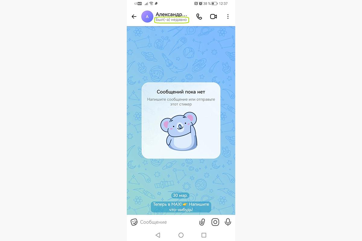 Как скрыть время посещения «Макс» от других пользователей на смартфоне