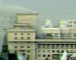 В центре Москвы горит гостиница