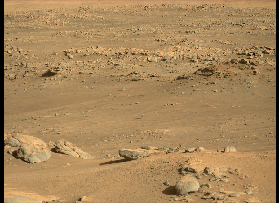 Марсоход сфотографировал вертолет. Они находились друг от друга на расстоянии в 295&nbsp;м