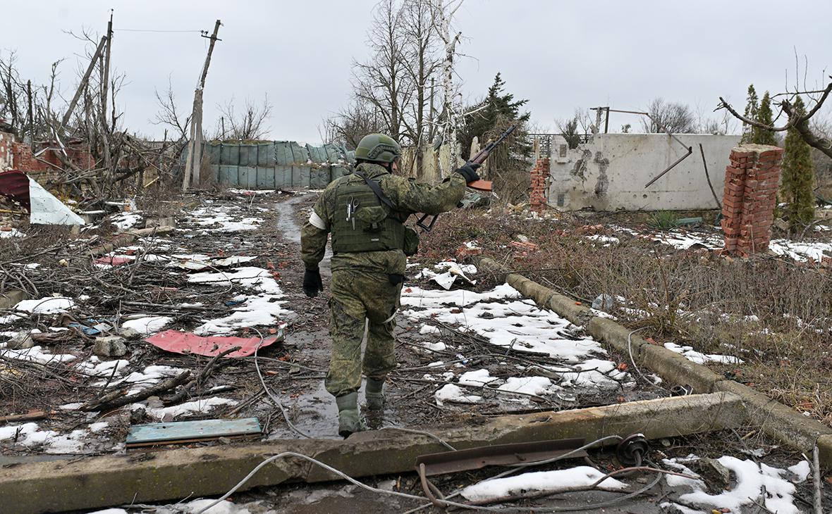 Военнослужащий в Марьинке