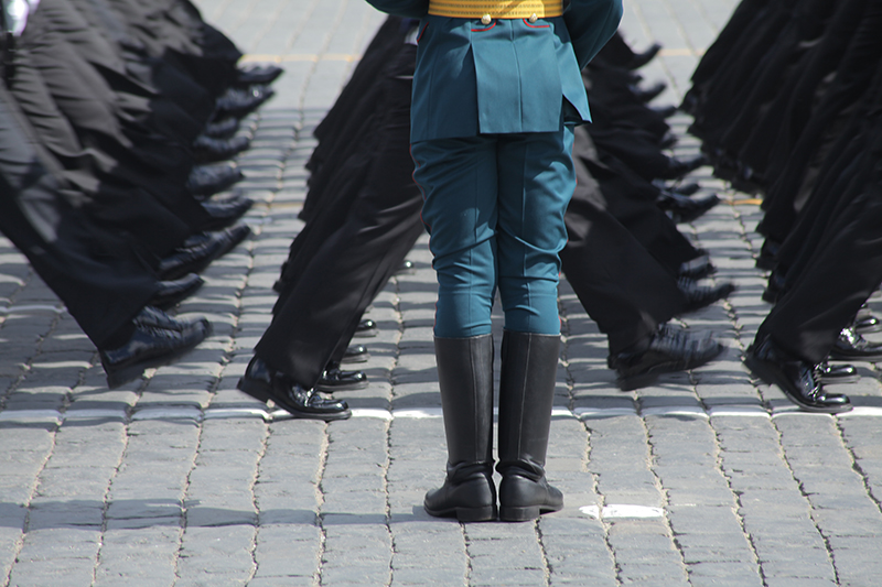 Сапоги военнослужащего знаменной группы почетного караула 154 отдельного комендантского Преображенского полка
