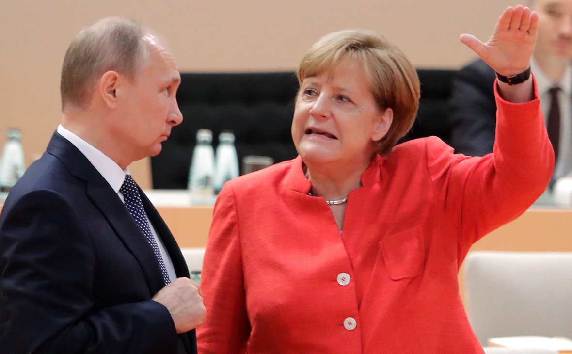 Владимир Путин и Ангела Меркель


