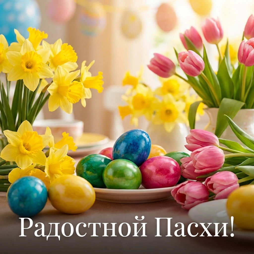 Открытки с Пасхой-2026 для родных и близких