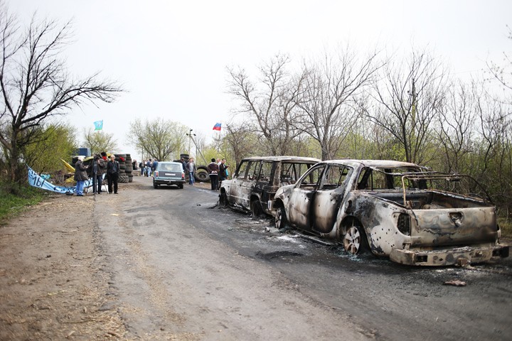 В Славянске в перестрелке убиты пять человек