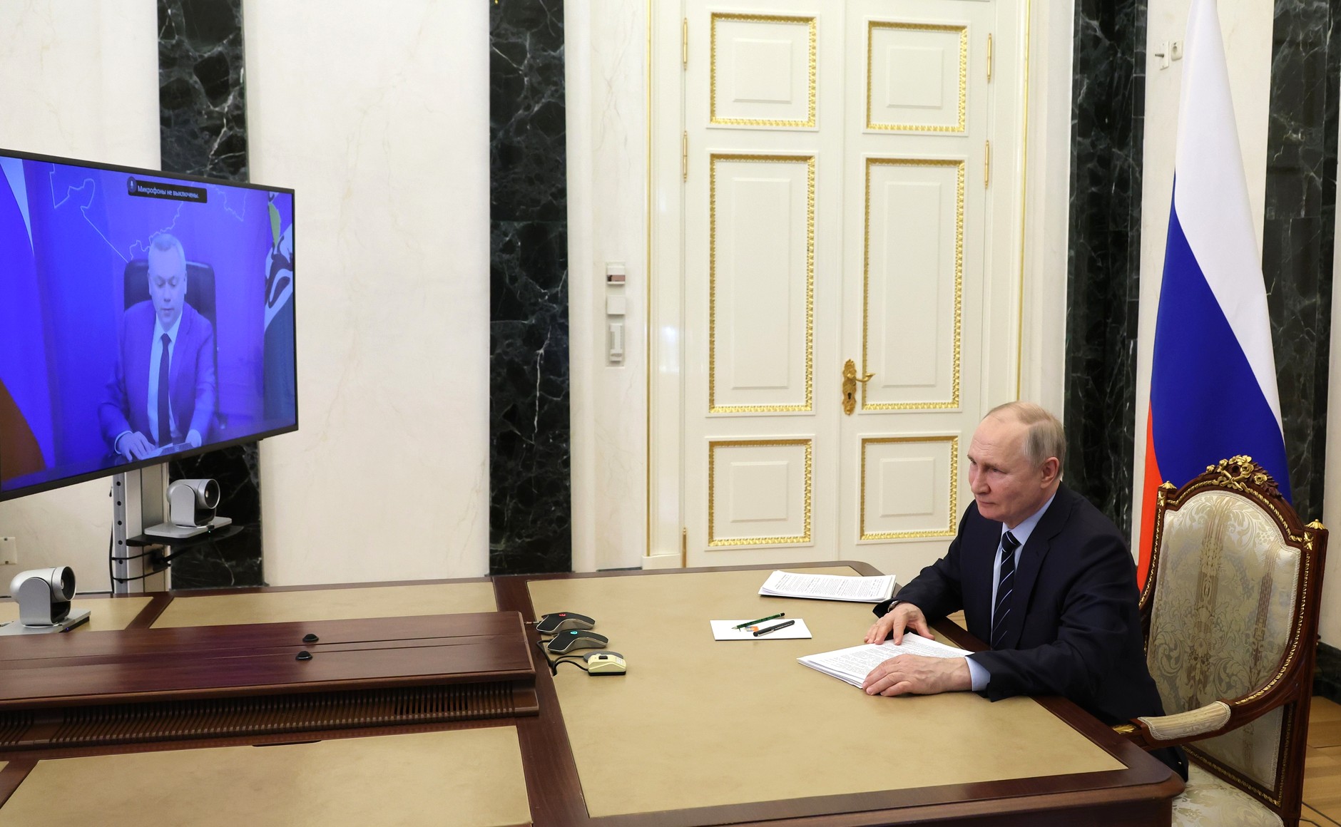Прямая линия президента РФ и губернатора Новосибирской области