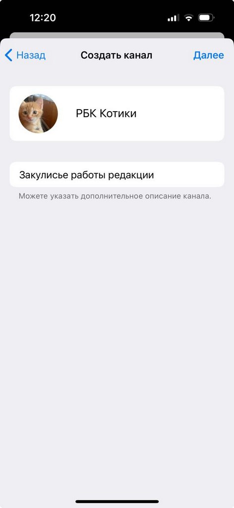Создание Telegram-канала на iOS