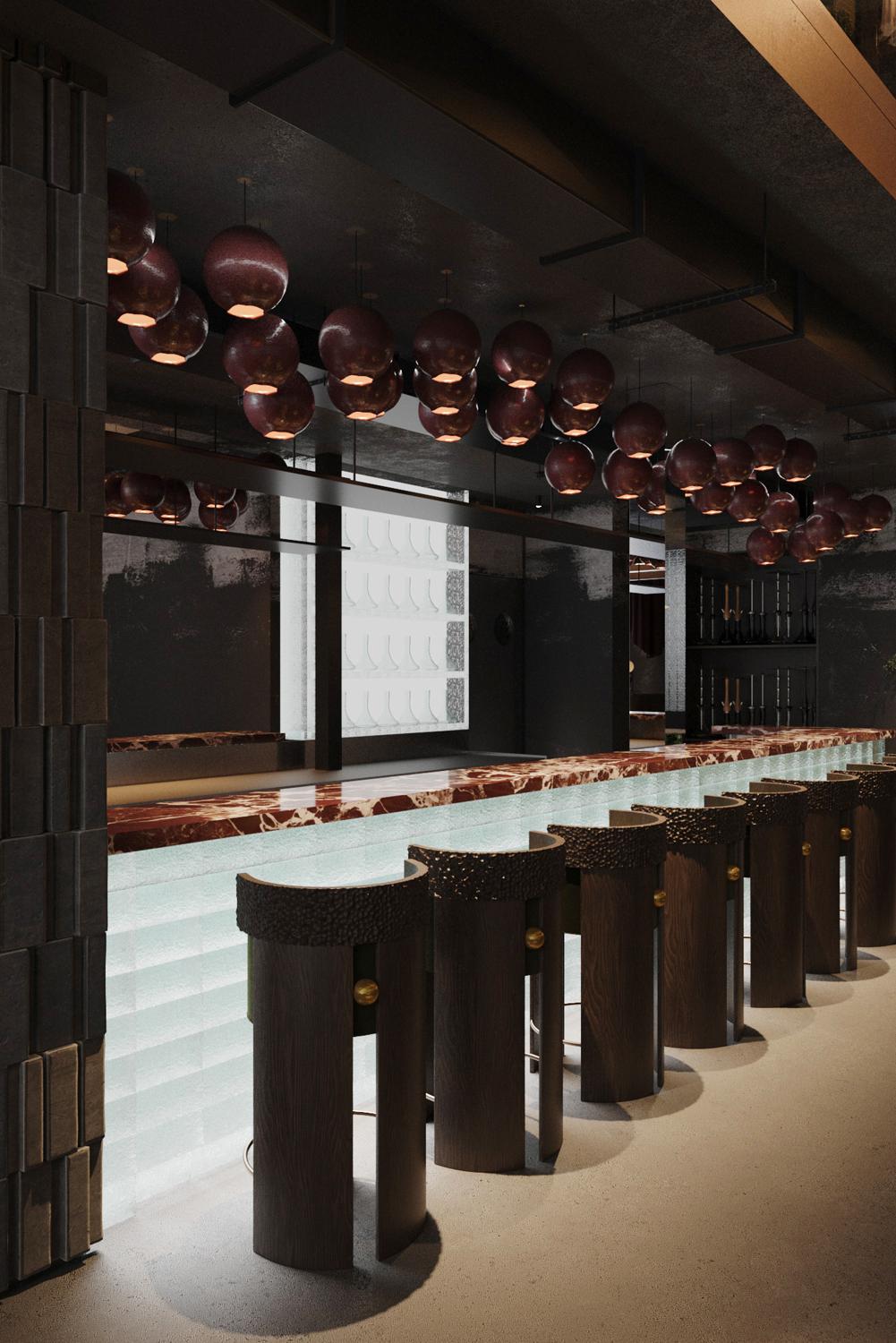 Интерьер кальянной сети «Мята»