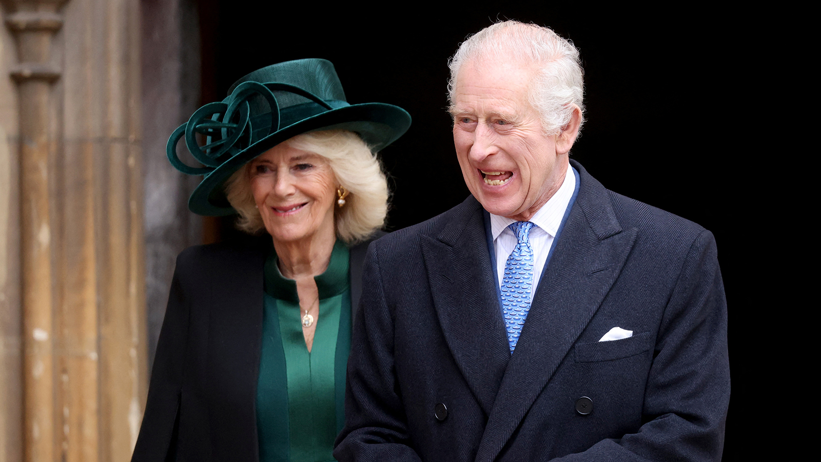 <p>Королева Камилла и король Карл III на пасхальной службе в Виндзоре, 31 марта 2024 года</p>
