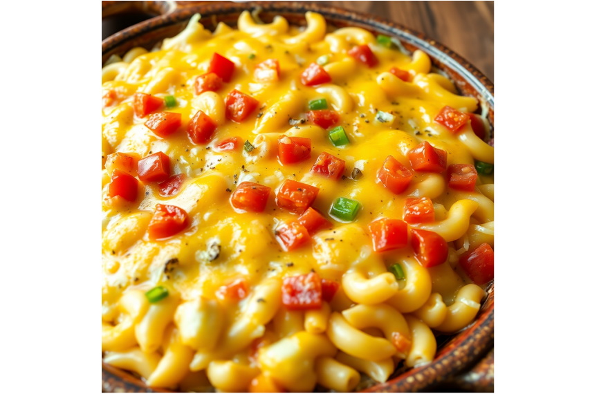 Фото макарон с сыром, сгенерированное ИИ

