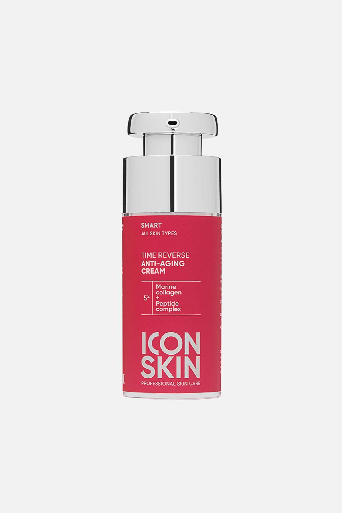 Омолаживающий крем для лица с коллагеном и пептидами 5% Smart Time Reverse Anti-Aging Cream, Icon Skin, 2093 руб. («Рив Гош»)