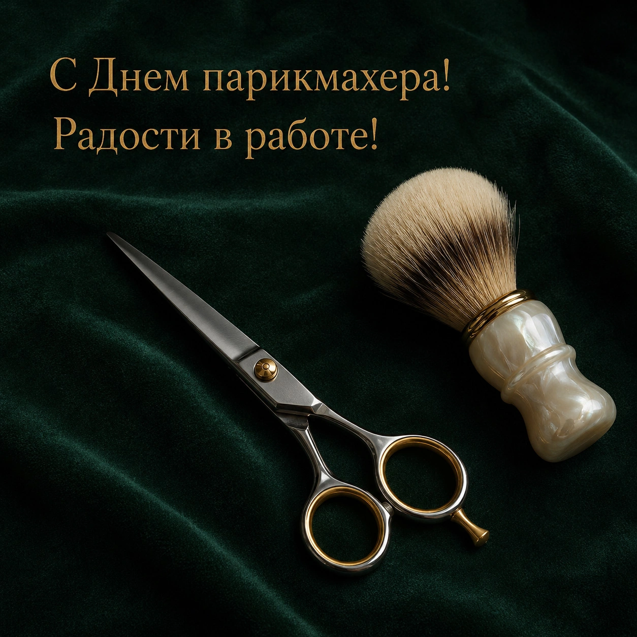 Красивая открытка с Днем парикмахера мужчине