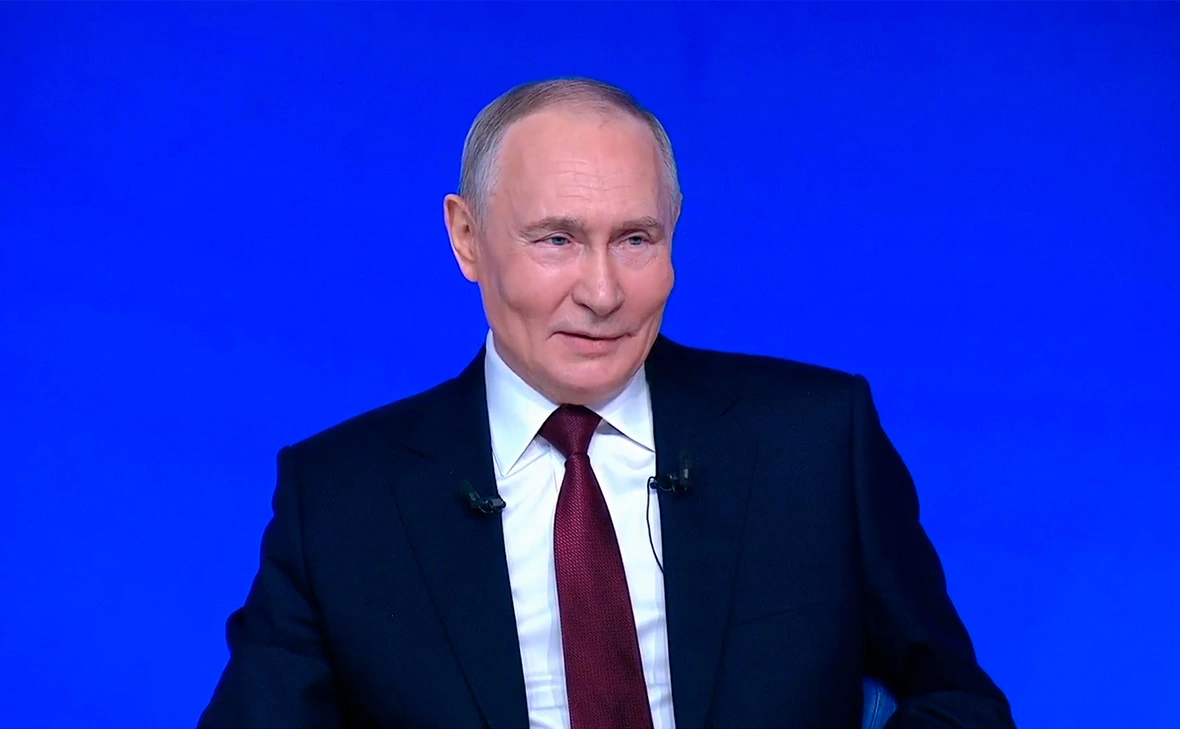 Трансляция прямой линии президента России Владимира Путина