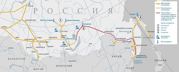 Газпром: цена газа для Китая "заметно превысит" $350