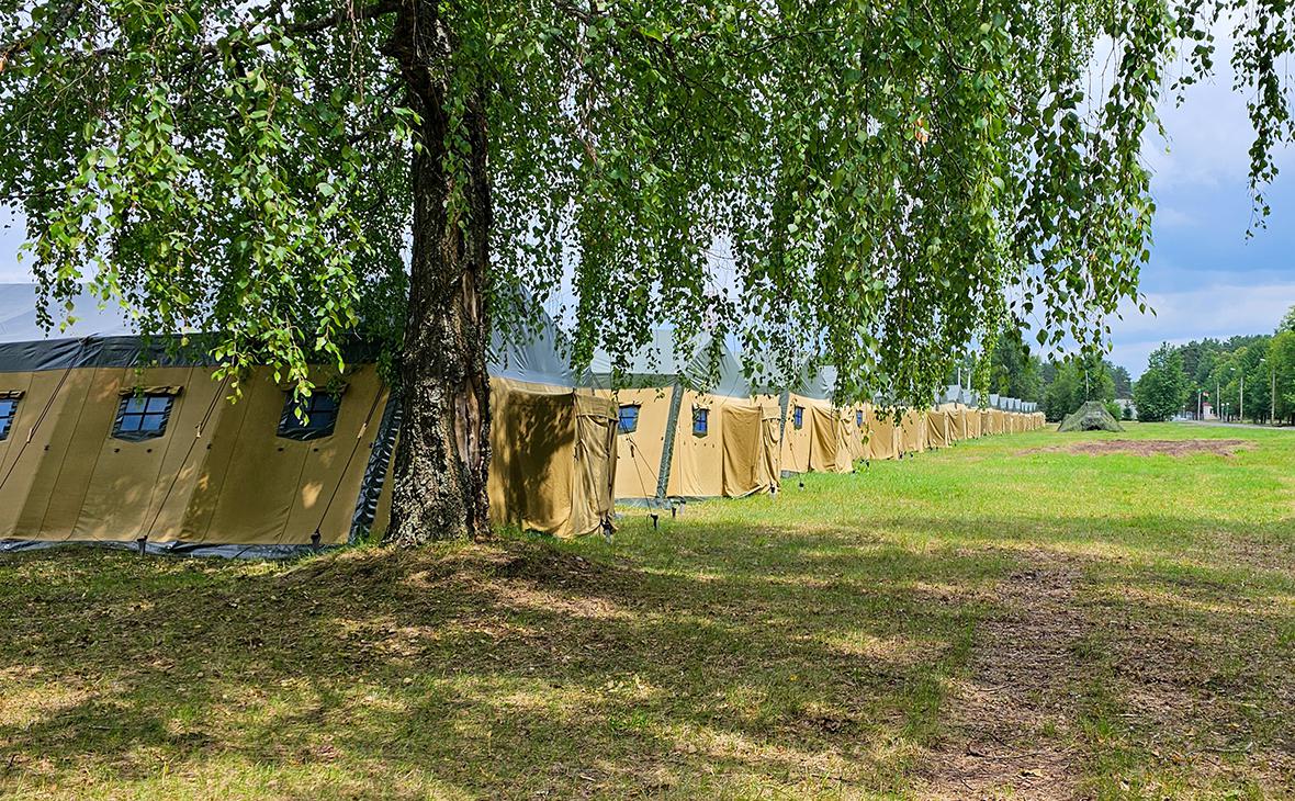 Палаточный лагерь для размещения бойцов ЧВК &laquo;Вагнер&raquo;&nbsp;в Осиповичах