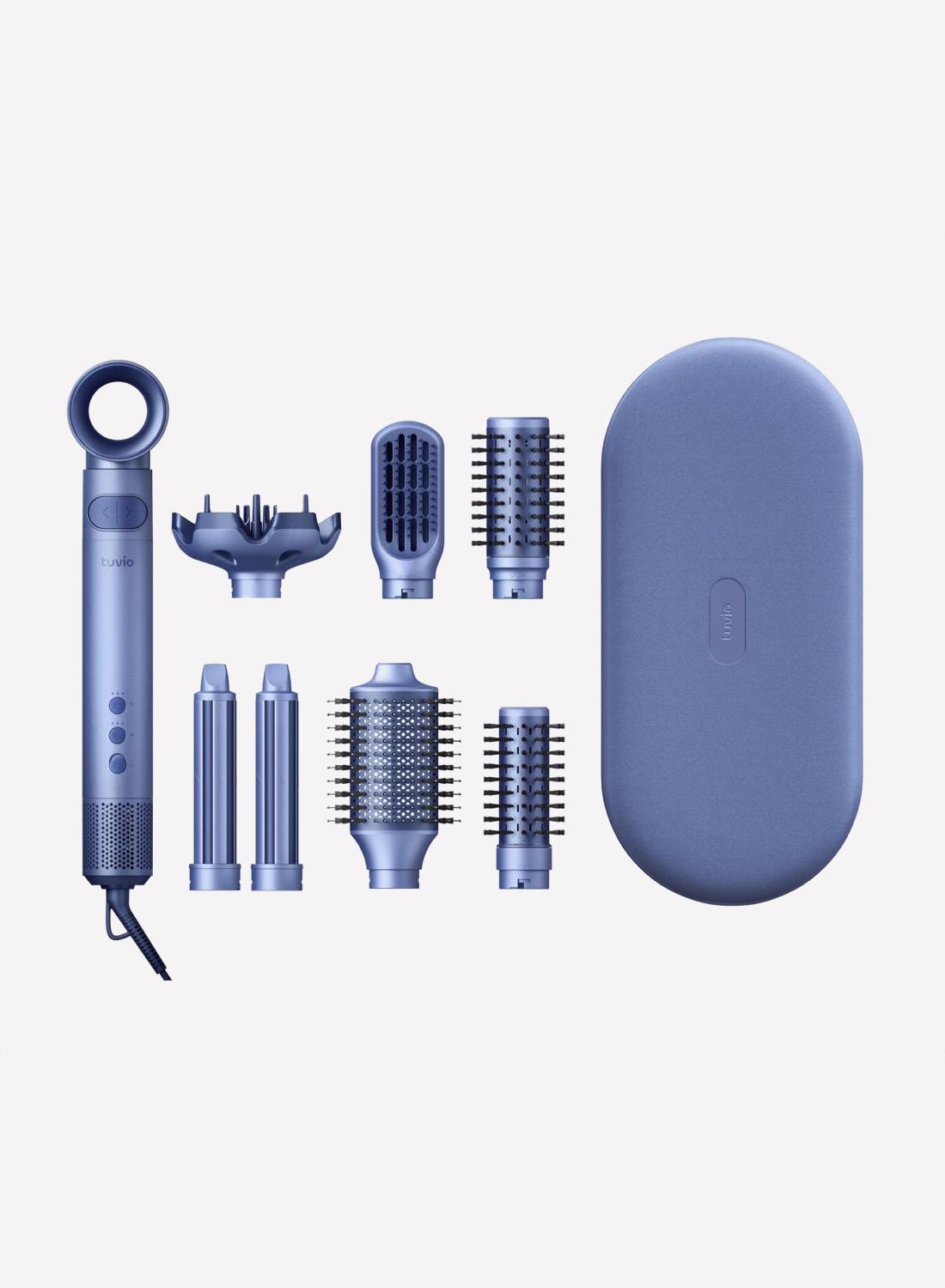 Фен-щетка с вращением для волос HBI1417 (плюс восемь&nbsp;насадок и кейс для хранения), Tuvio, 14&nbsp;840 руб. (&laquo;Яндекс.Маркет&raquo;)