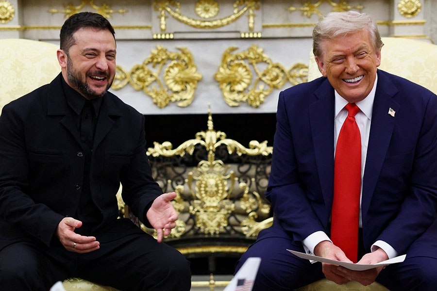Дональд Трамп встречается с Владимиром Зеленским в Белом доме, Вашингтон, 18 августа 2025 года
&nbsp;
