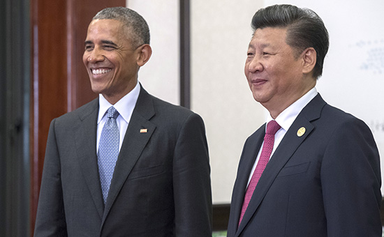 Президент США Барак Обама (слева) и&nbsp;председатель КНР Си Цзиньпин перед&nbsp;торжественным приемом от&nbsp;имени&nbsp;председателя КНР в&nbsp;честь глав делегаций саммита &laquo;Группы двадцати&raquo; (G20), приглашенных государств и&nbsp;международных организаций в&nbsp;Ханчжоу


