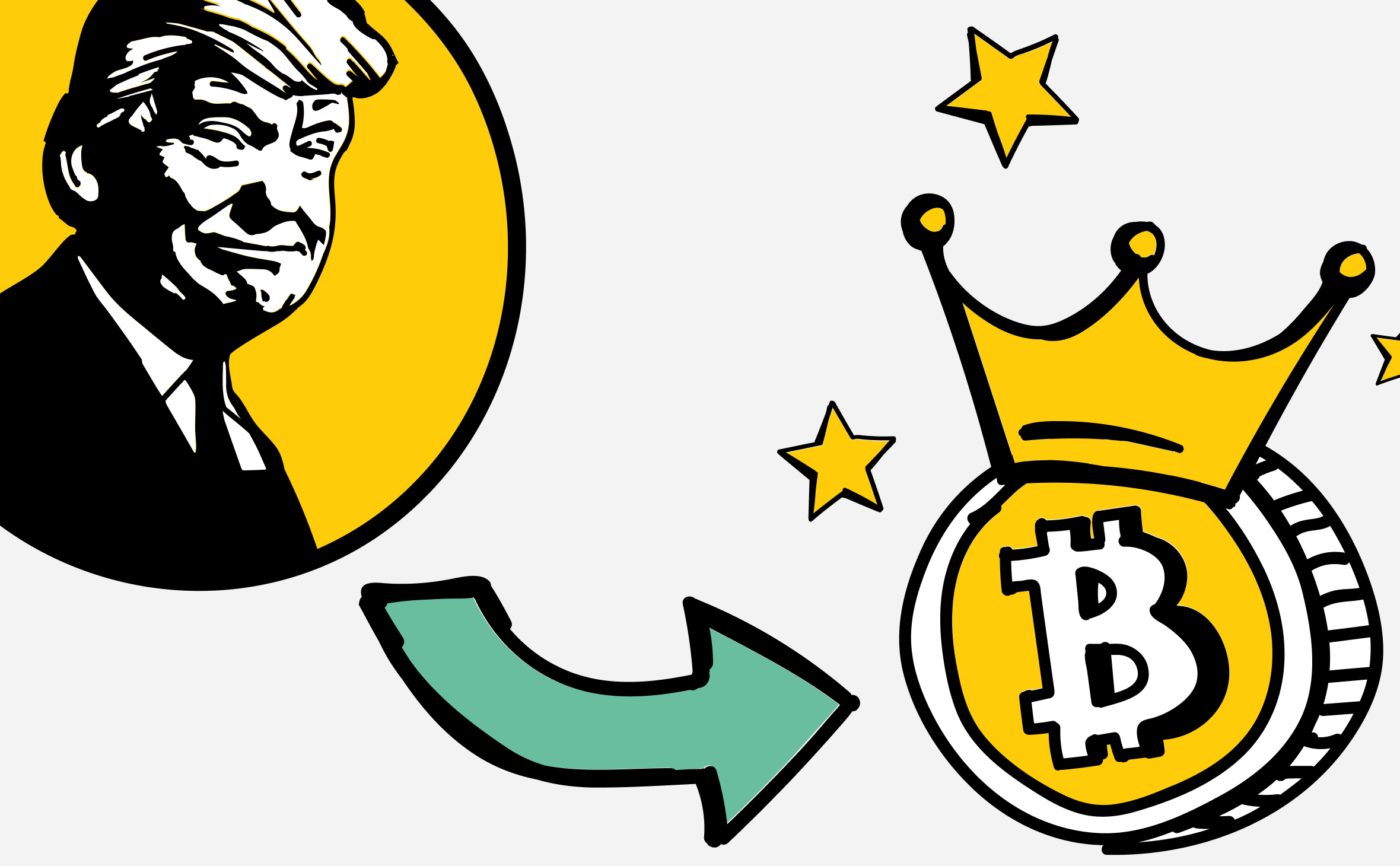 Биткоин подорожал почти на 40% за год после возвращения Трампа к власти