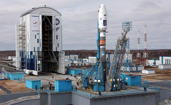 Вывоз ракеты &laquo;Союз-2.1а&raquo;&nbsp;на стартовый комплекс космодрома Восточный



