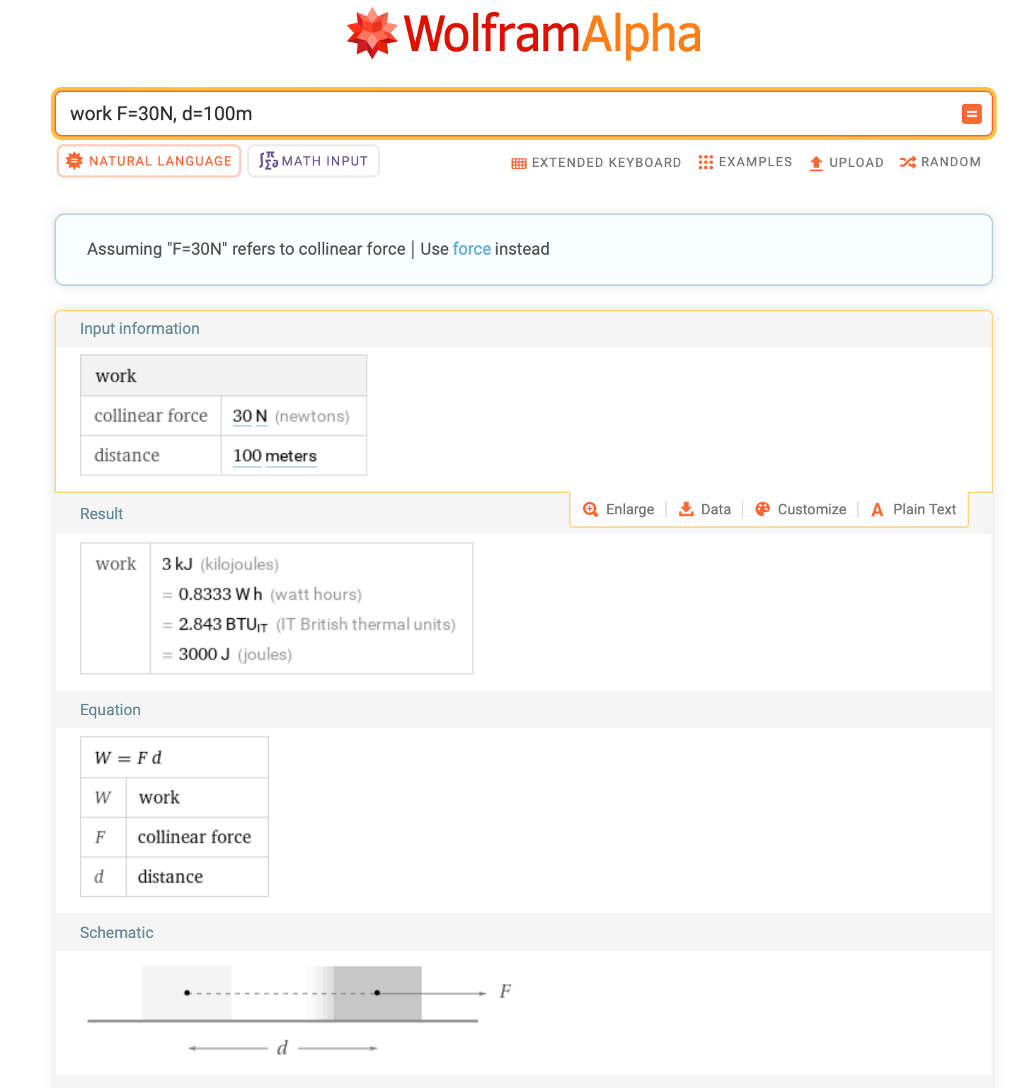 Wolfram Alpha умеет решать задачи по физике