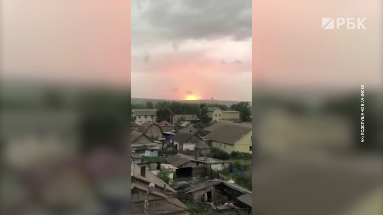 Появилось видео новых взрывов на военном складе в Красноярском крае