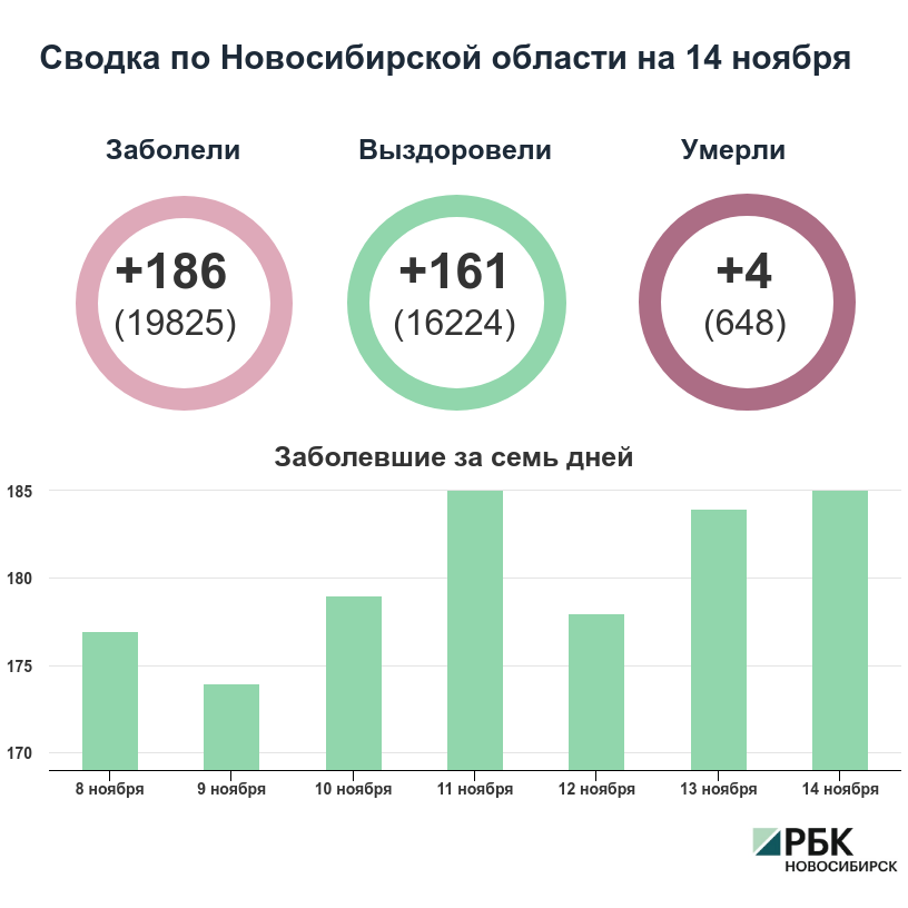 Коронавирус в Новосибирске: сводка на 14 ноября