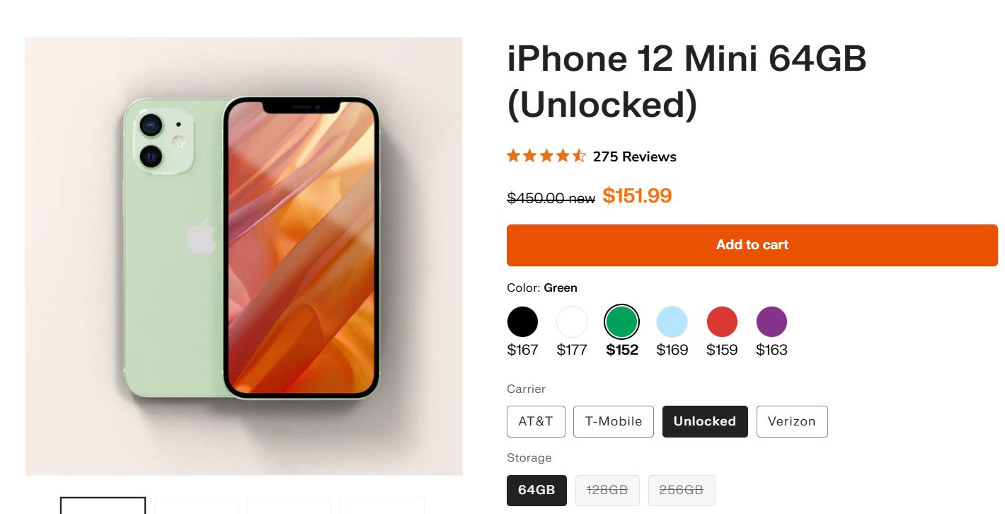 Пример продажи кустарно восстановленного iPhone