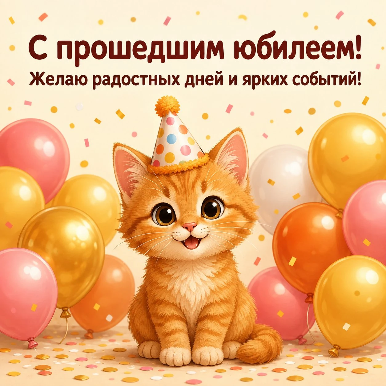 Прикольная открытка с прошедшим юбилеем