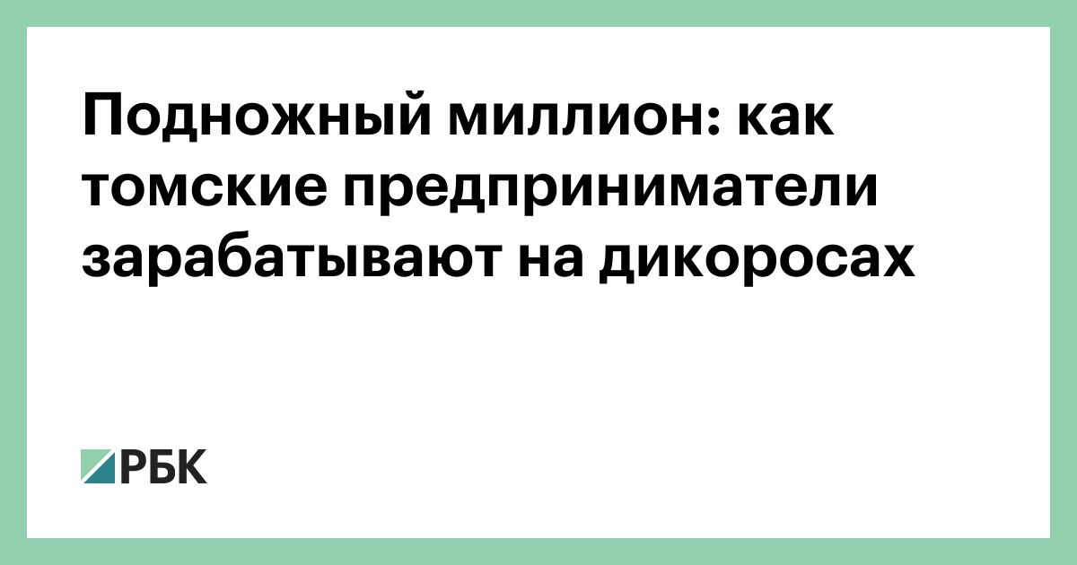Бизнес на дикоросах бизнес план Бизнес на дикоросах бизнес план thumbnail