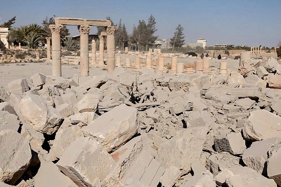 Грабить храм начали уже в начале гражданской войны, когда отдельные части Сирии брали под контроль отряды вооруженной оппозиции. В 2015 году храм взорвали боевики &laquo;Исламского государства&raquo;.