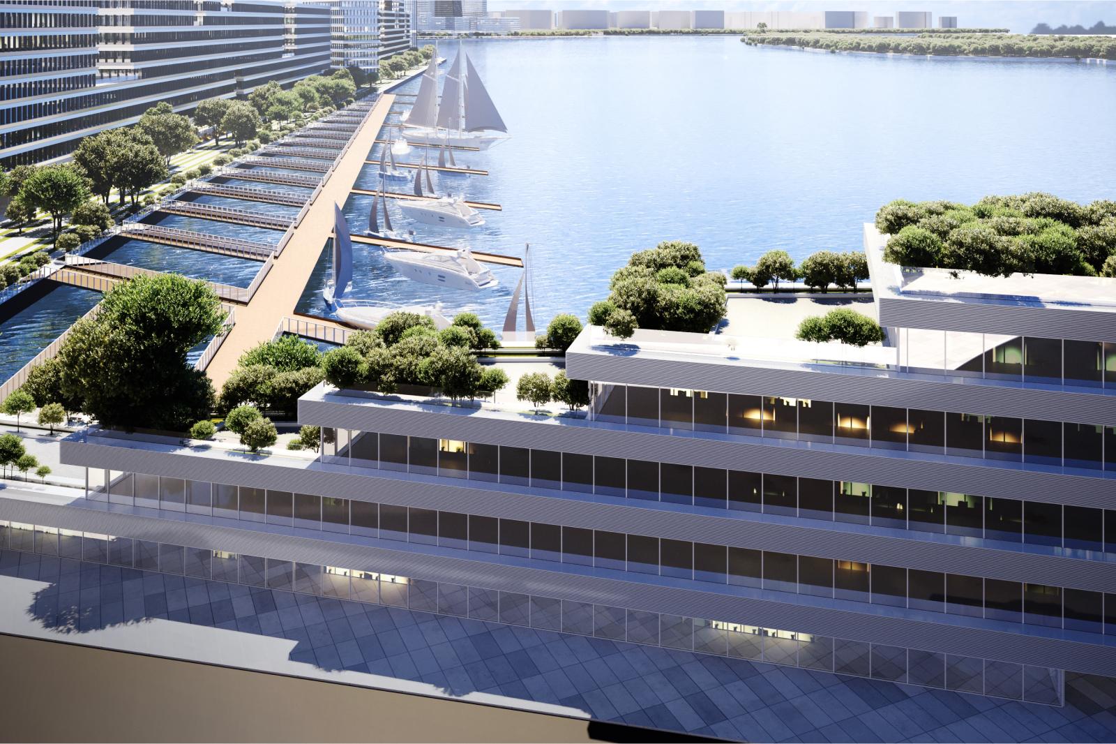 Набережная в ЖК &laquo;Южный порт&raquo;