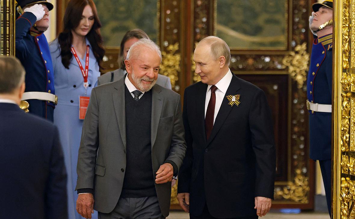 Луис Инасиу Лула да Силва и Владимир Путин
