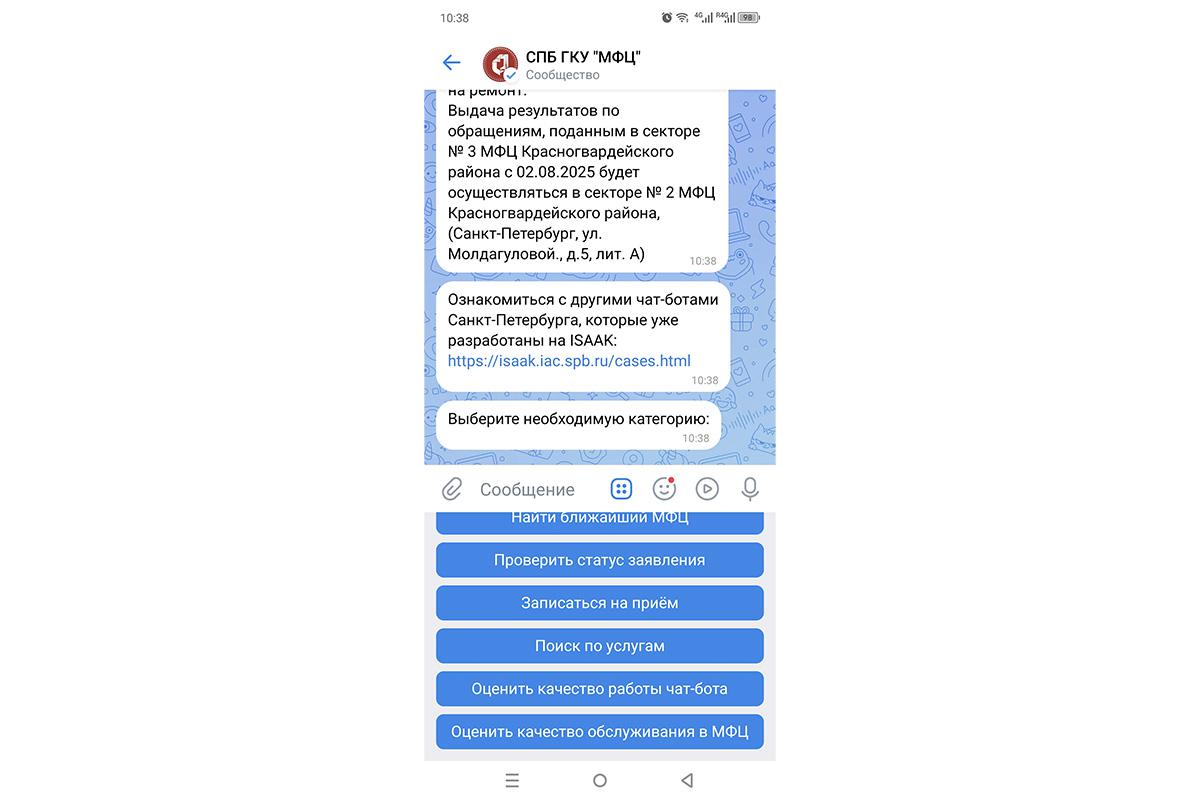 Список услуг