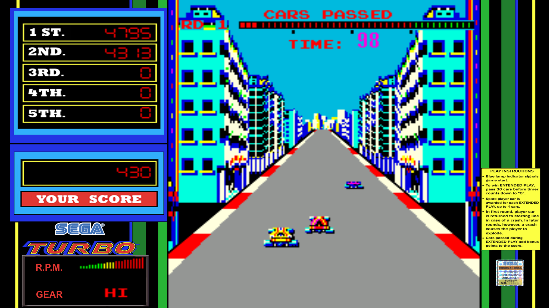 &nbsp;В игре Turbo впервые использовали горизонтальную перспективу